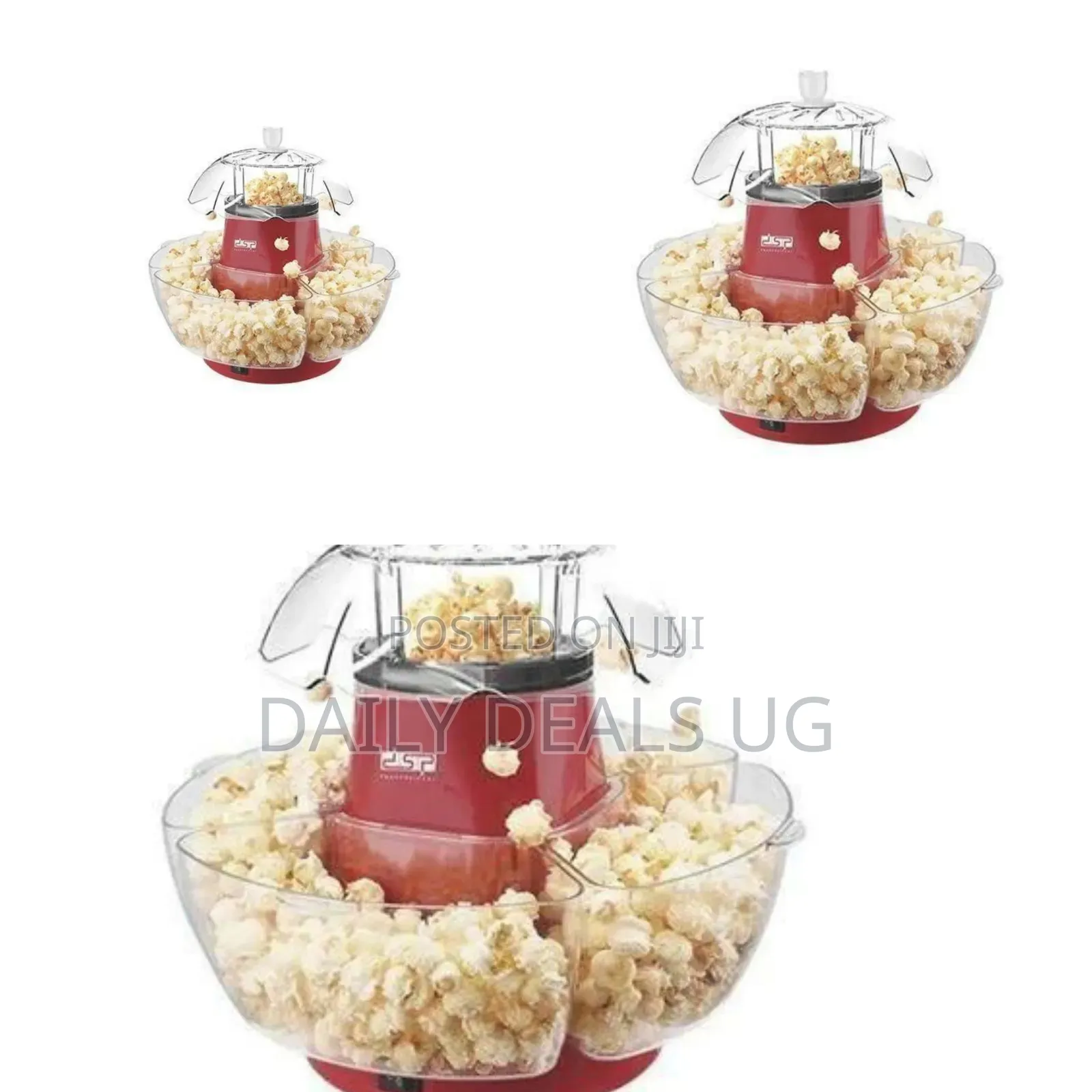 Hot Air Popcorn Maker With Integrated Serving Bowl - Multicolor