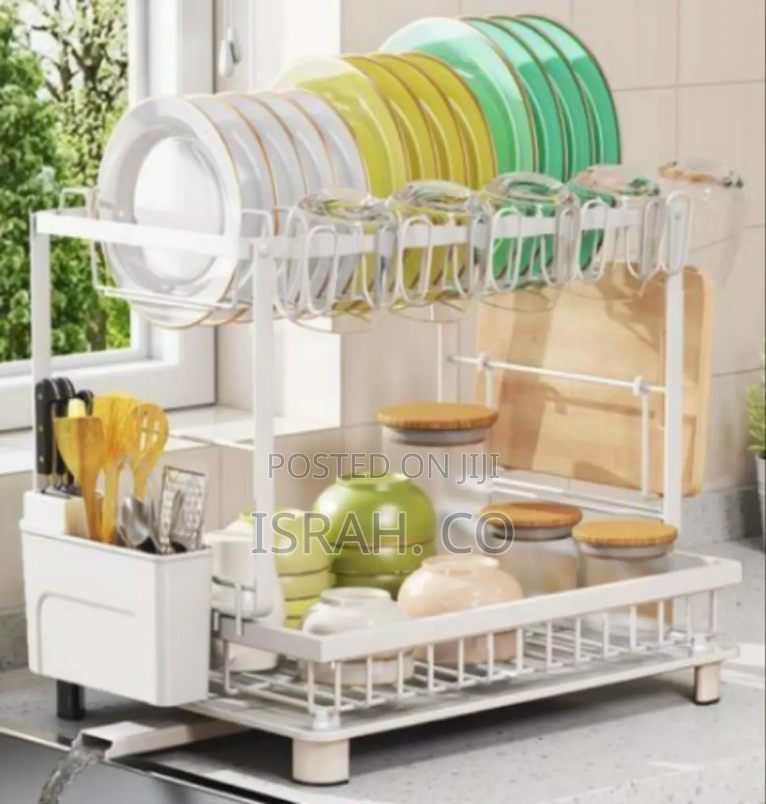 Modern Two-Tier Space-Saving Dish Drying Rack