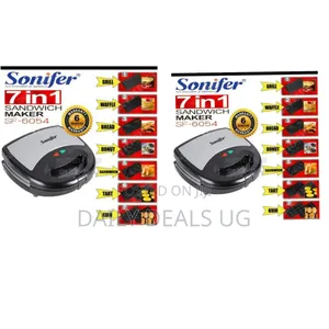 Sonifer Sf-6054 7-in-1 Multi-Functional Sandwich Maker - Multicolor