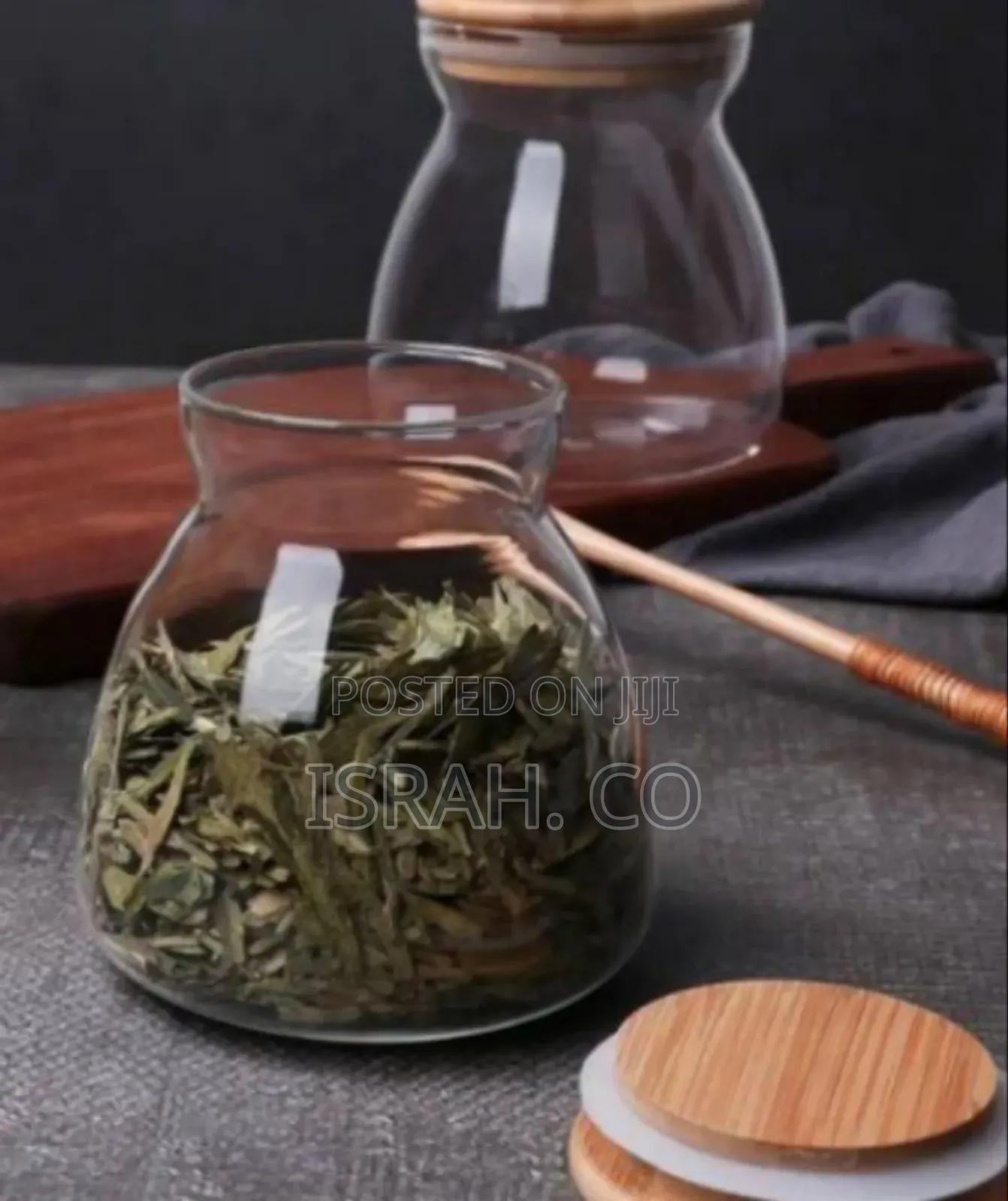 Airtight Glass Storage Jar With Natural Bamboo