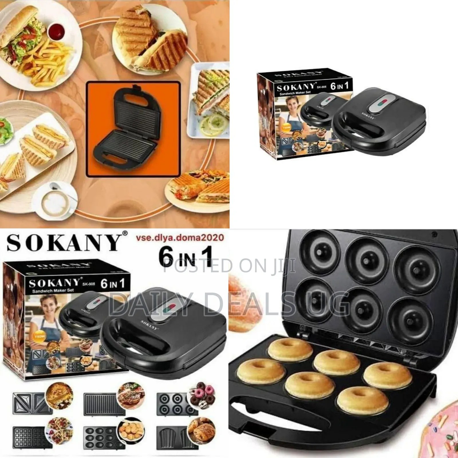 Sokany Sandwich Maker Set, 6-in-1