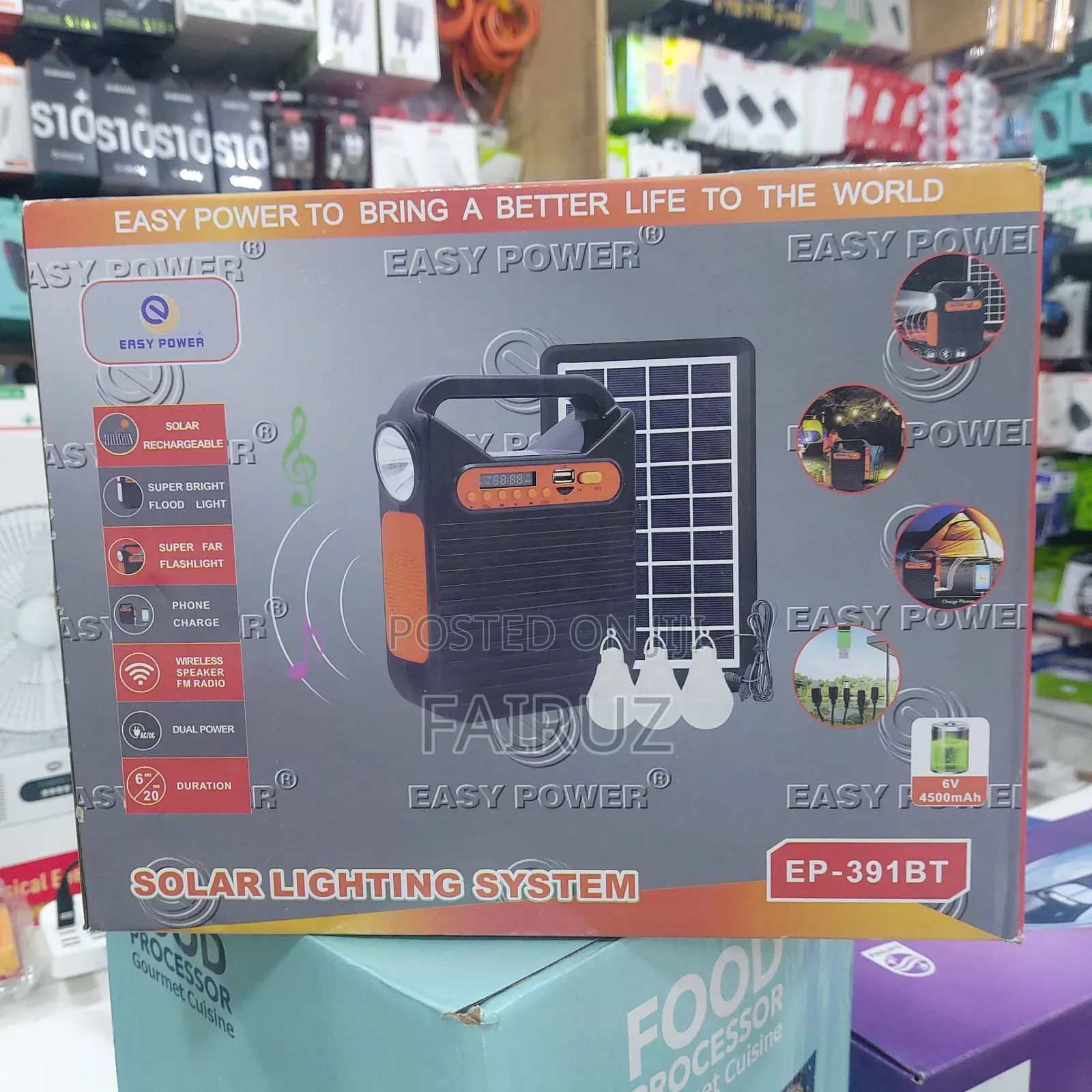 Solar Lighting System With Bluetooth Radio Ep-391bt