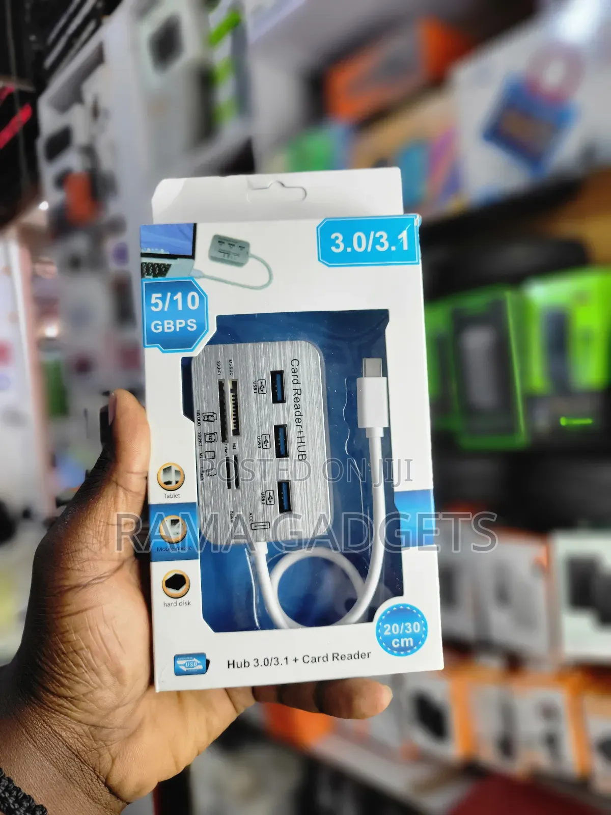 High-Speed Usb 3.0/3.1 Card Reader + Hub Combo