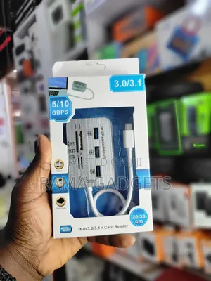High-Speed Usb 3.0/3.1 Card Reader + Hub Combo