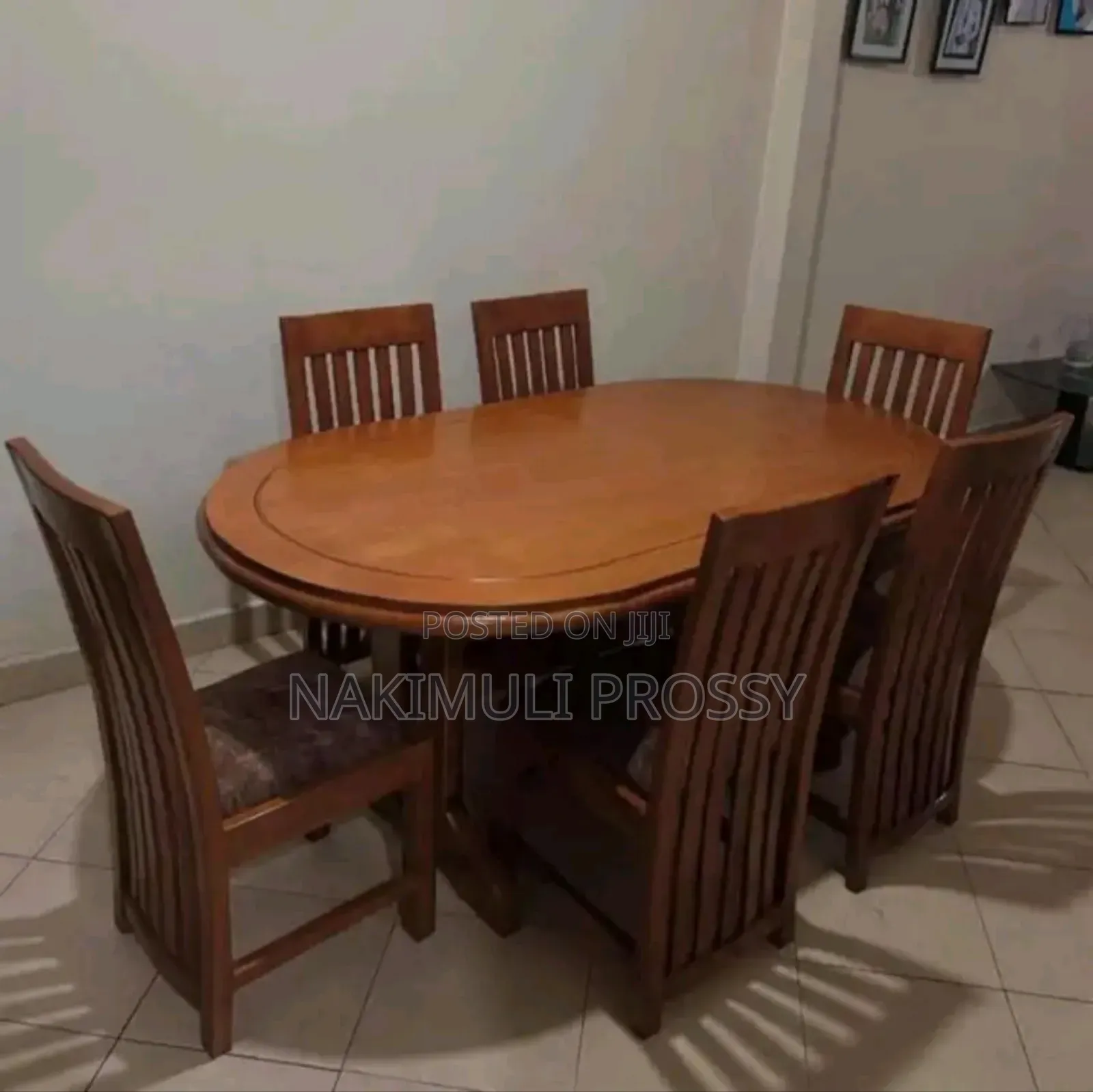 Oval Brown 6 Seater Dining Set