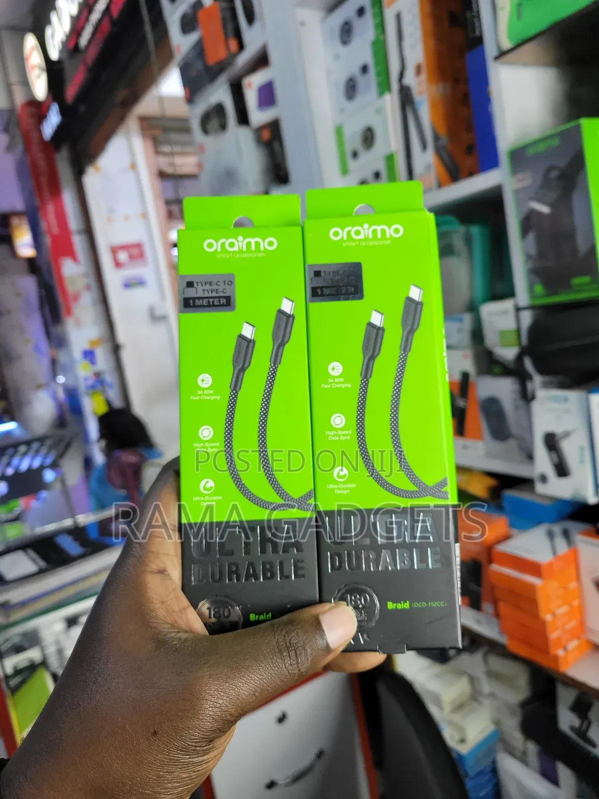 Oraimo Braid Type-C to Type-C Cable.