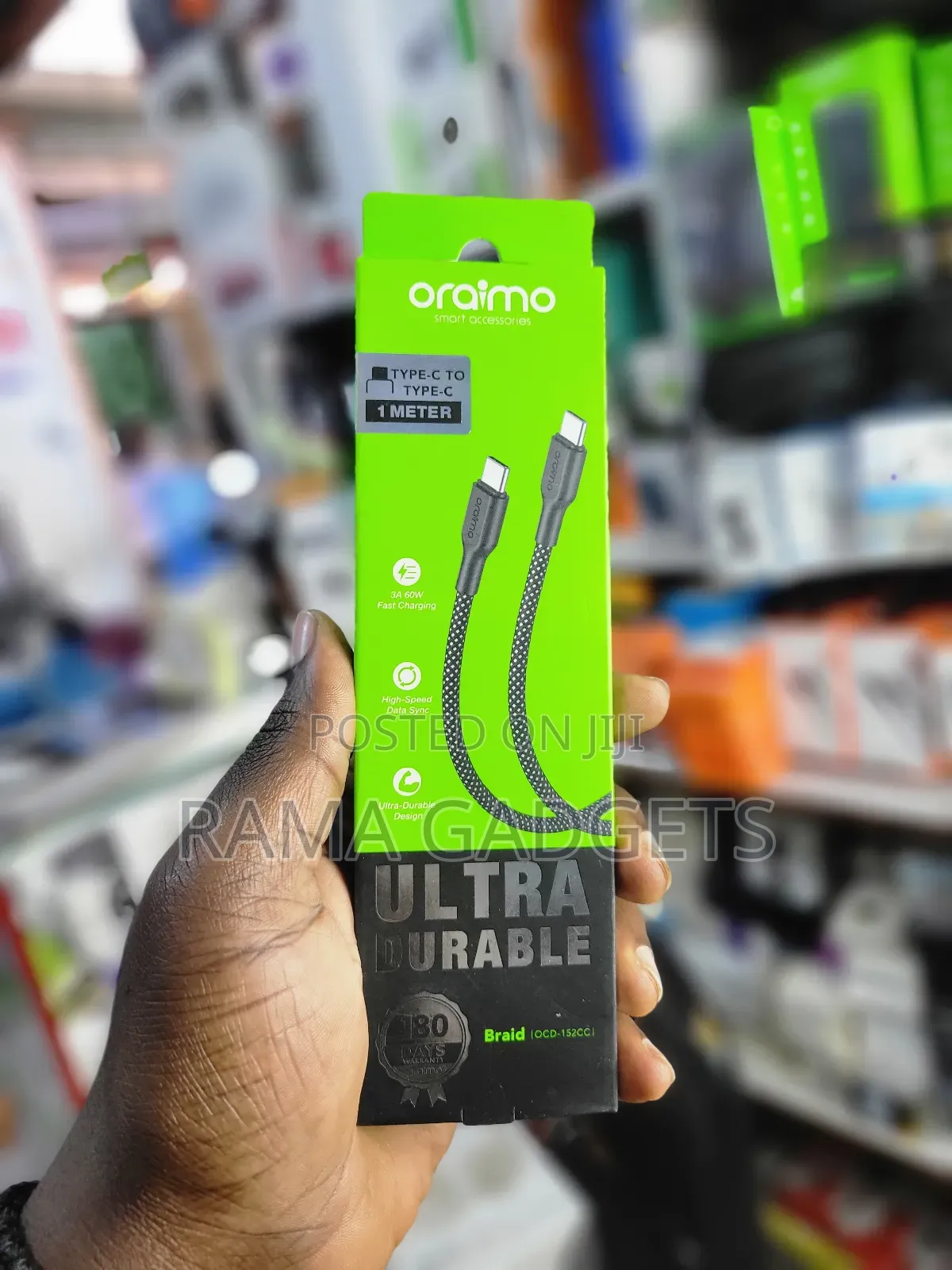 Oraimo Braid Type-C to Type-C Cable.