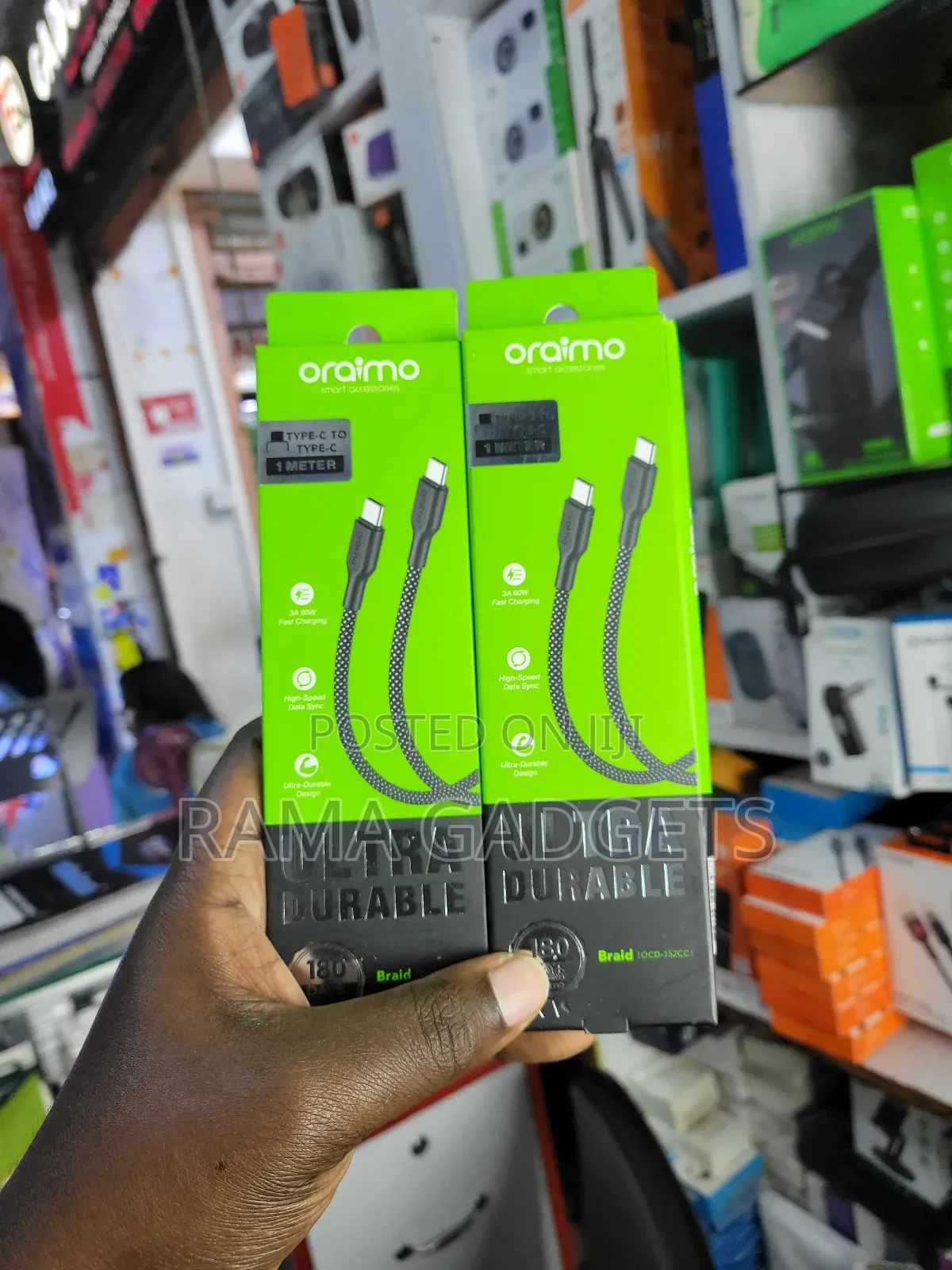 Oraimo Braid Type-C to Type-C Cable.