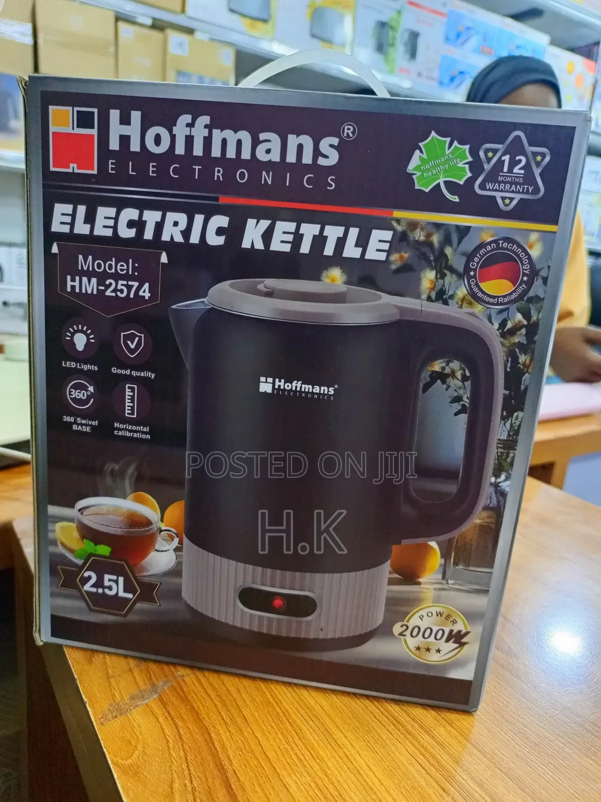 Hoffmans Electronics Electric Kettle, Model Hm-2574.