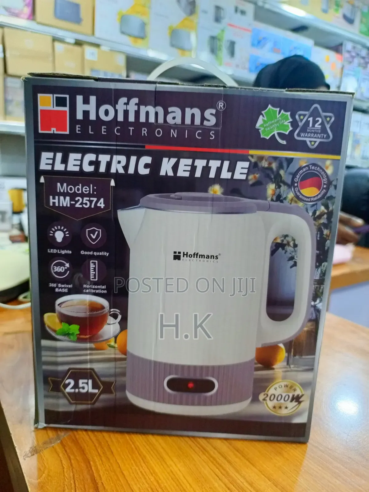 Hoffmans Electronics Electric Kettle, Model Hm-2574.