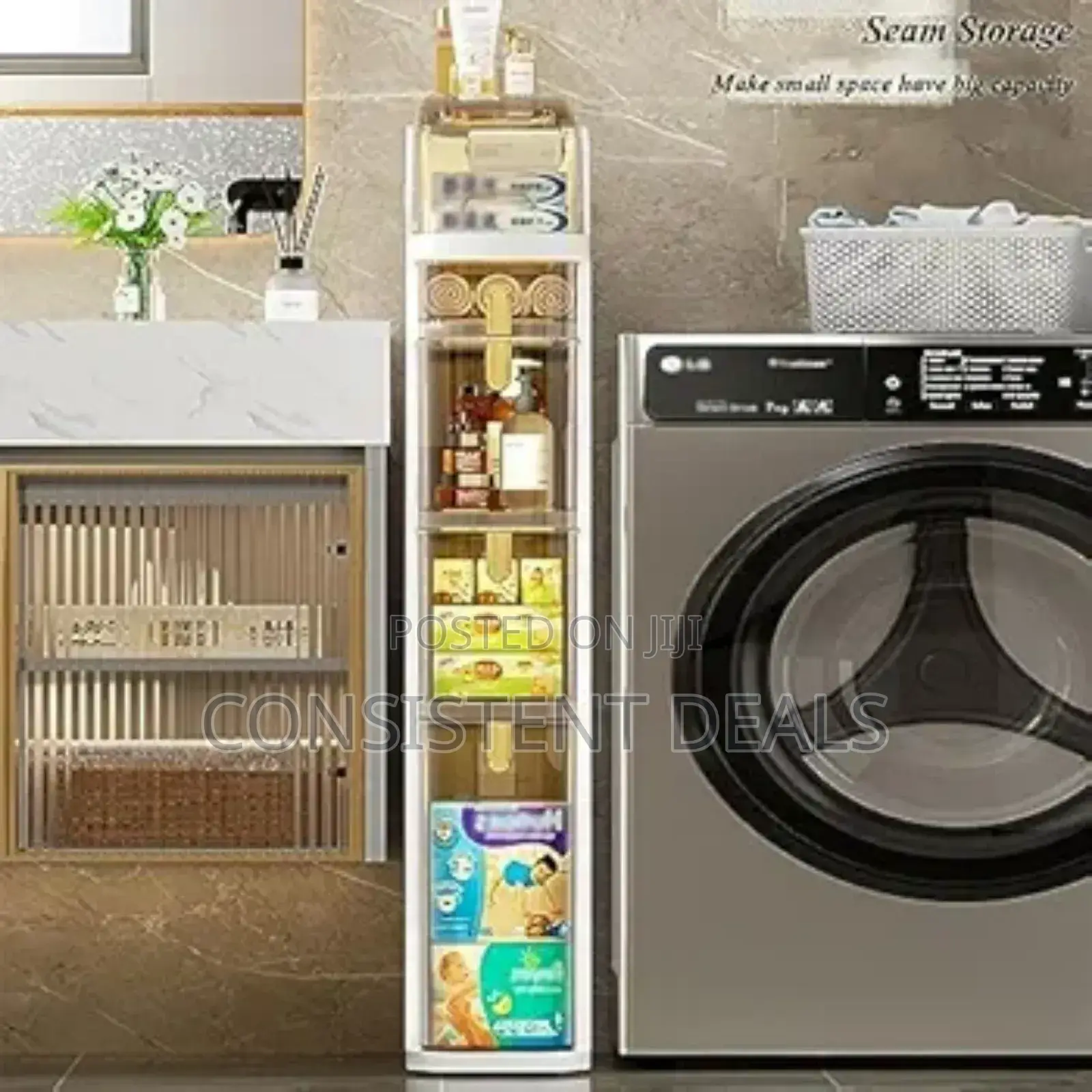 Small Bathroom Storage Corner Floor Cabinet With Shelves