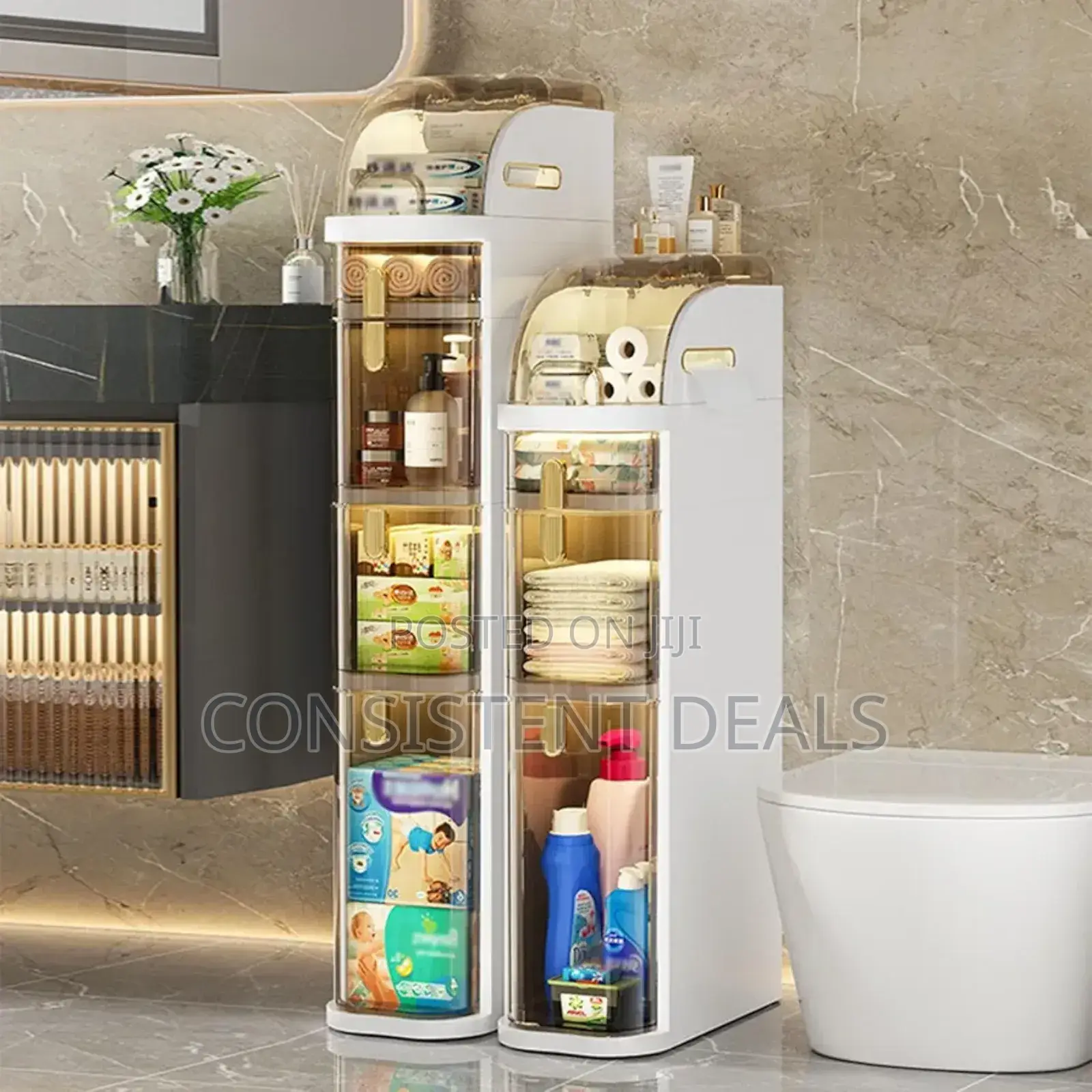 Small Bathroom Storage Corner Floor Cabinet With Shelves