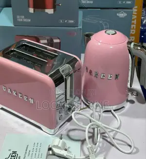 Uakeen Electric Kettle and Matching Toaster Set