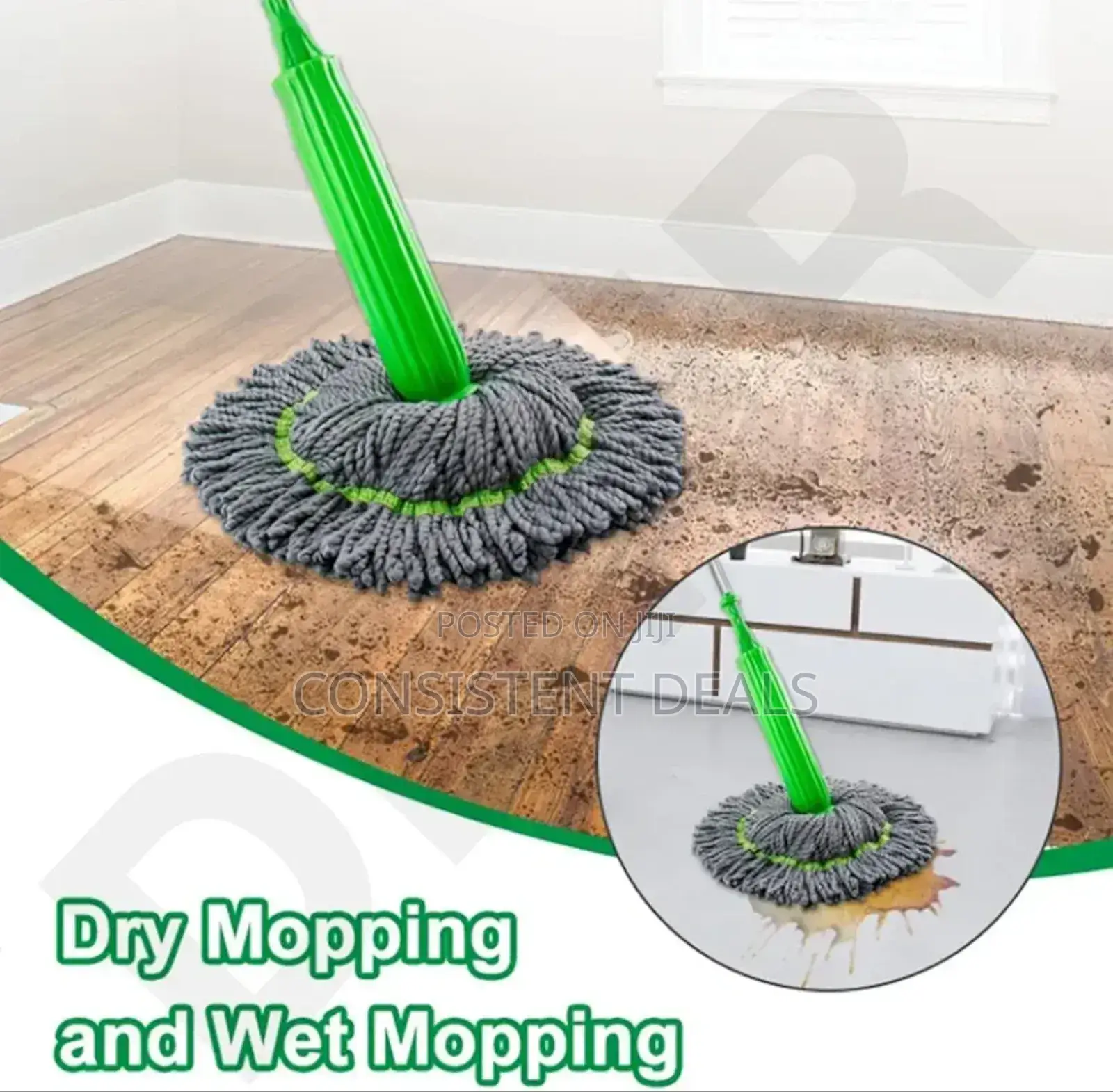 Moppers For Cleaning Floor 2 In 1 Dehydrated Self-wringing Mop