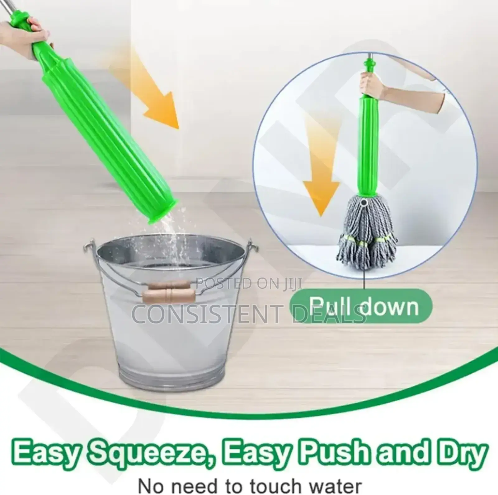 Moppers For Cleaning Floor 2 In 1 Dehydrated Self-wringing Mop
