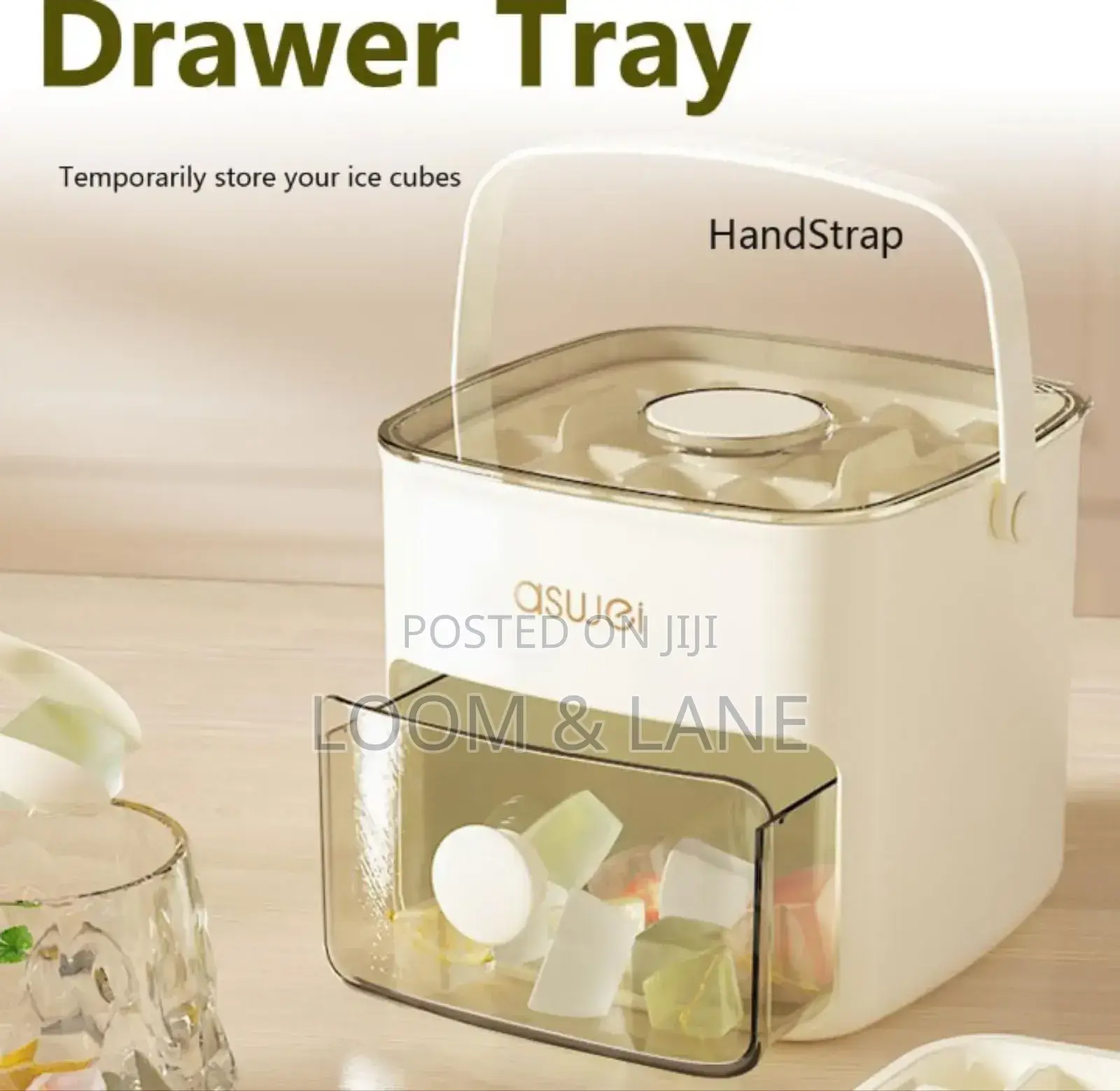 Aswei Portable Ice Cube Maker and Storage Box