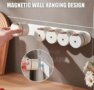 6pcs Wall-Mounted Magnetic Seasoning Box Set