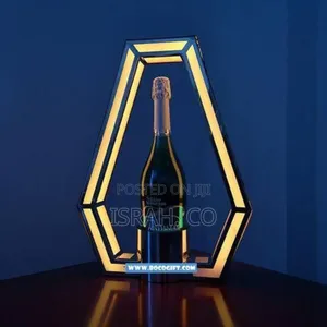 Illuminated Rhombus Bottle Display Stand