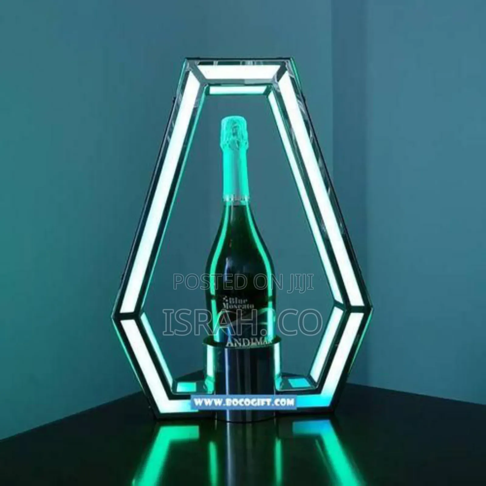 Illuminated Rhombus Bottle Display Stand