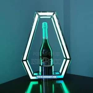 Illuminated Rhombus Bottle Display Stand