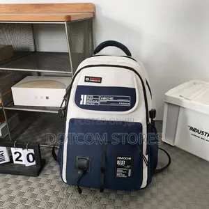 Black and White Laptop Backpack Bag