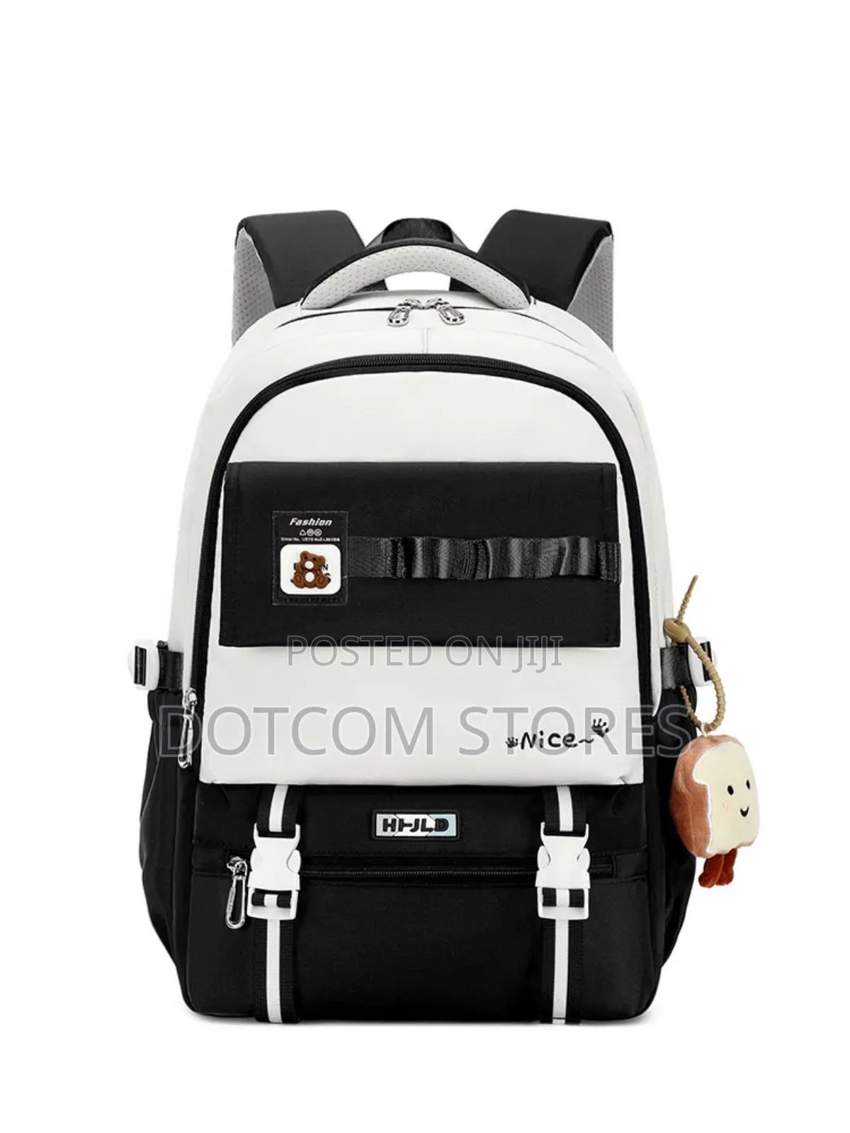 Black and White Laptop Backpack Bag