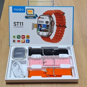 Modio 2.2 Inch Full Screen Display, 4g Sim Card Smart Watch 3 Straps