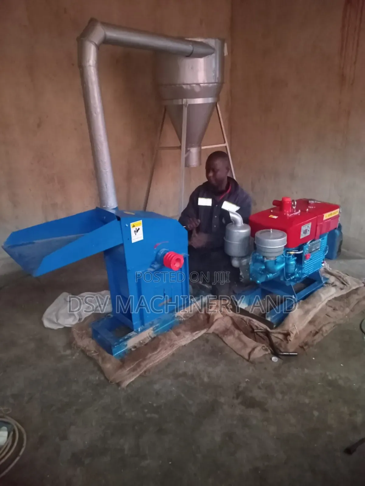 600-800kg Per Hour 20hp Diesel Engine Motor Driven Maize Milling Machi