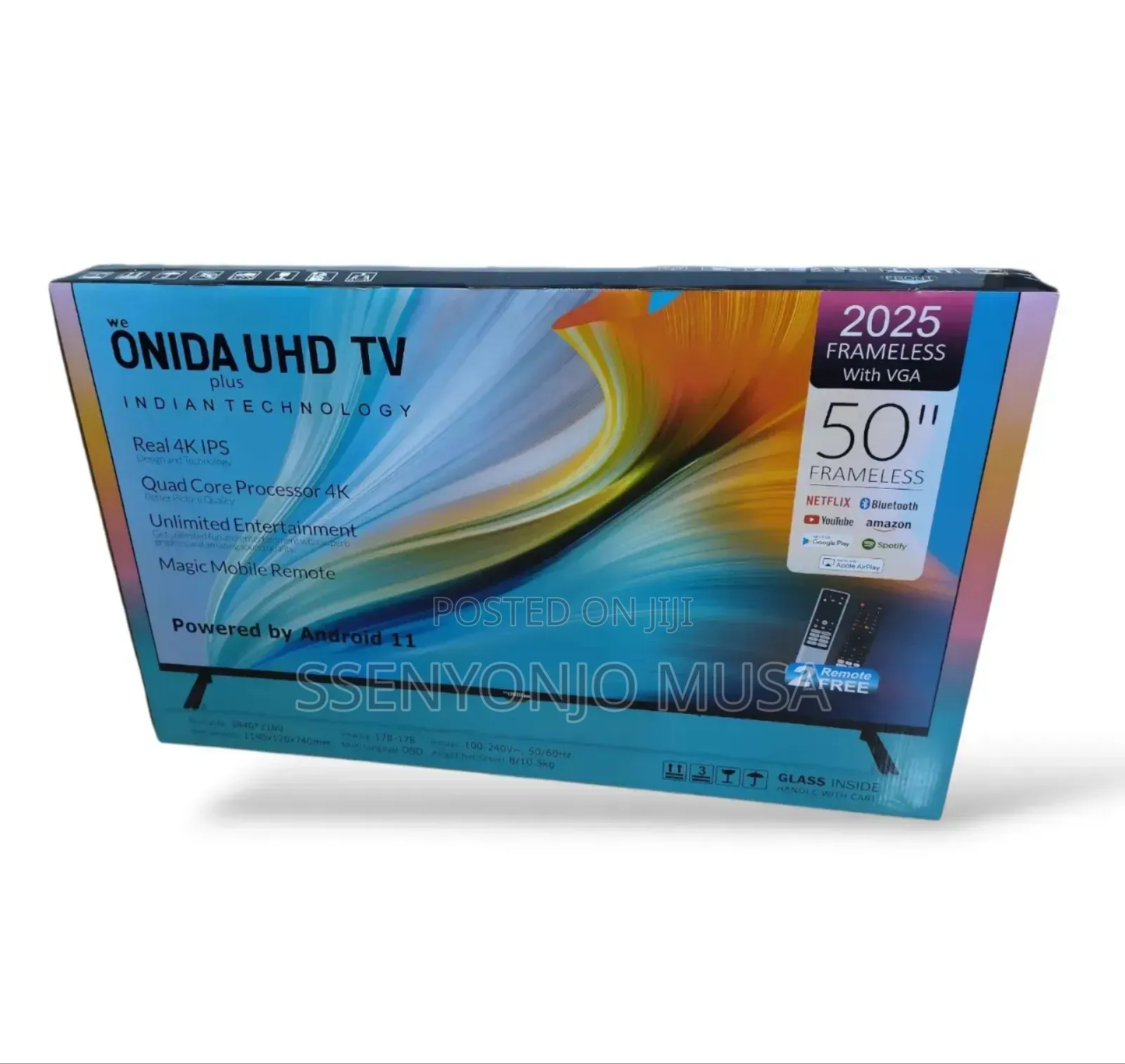 Onida 50" Uhd Android Tv - Quad Core Processor, Frameless