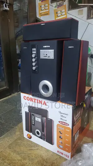 Cortina KVW-102 Dynamic Bass Boost Subwoofer – Wooden Finish