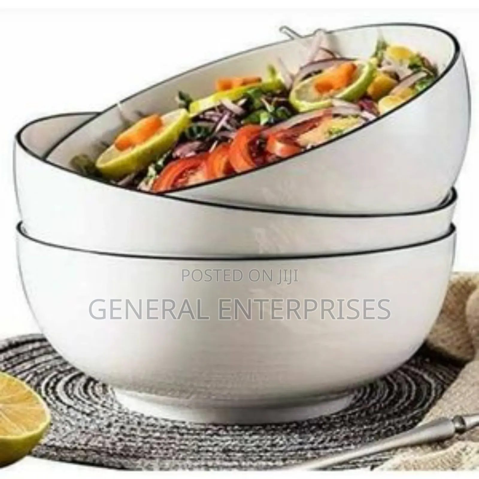 Dicunoy 3-Pack Porcelain Large Serving Bowls
