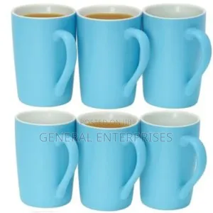 Happy Home A005-3 Blue Ceramic Coffee Mugs