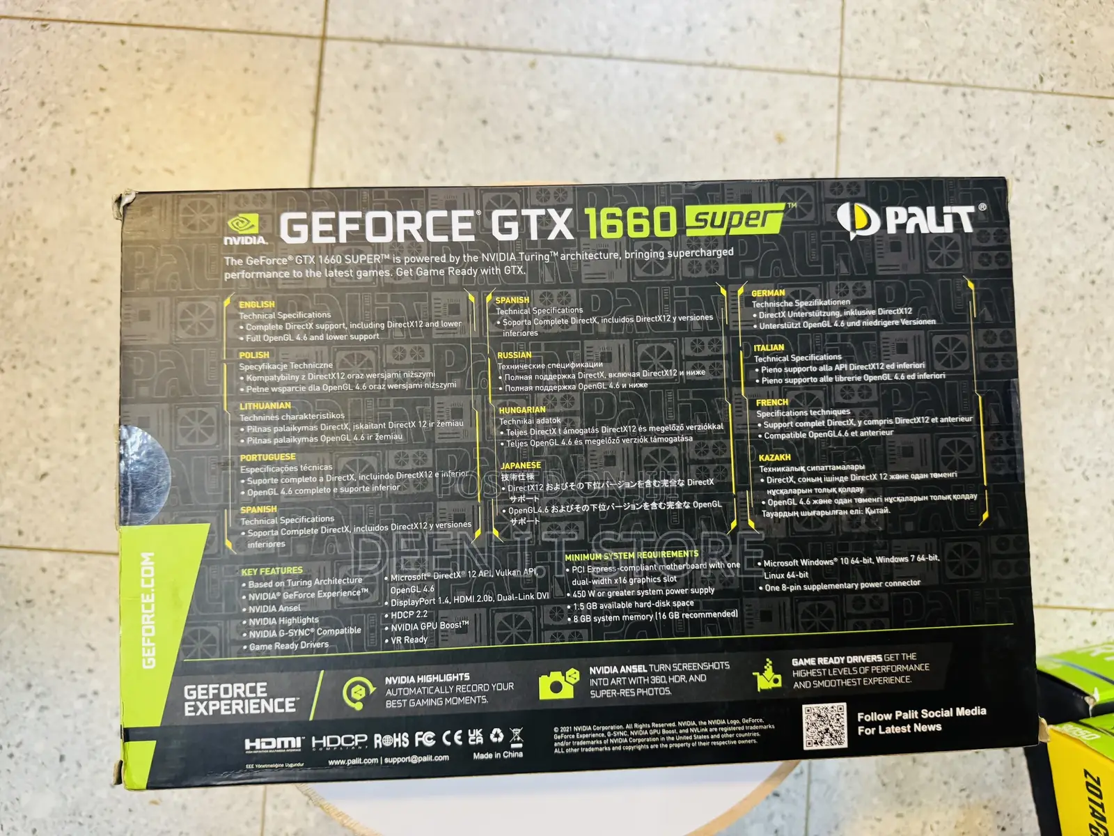 Palit Video Card Nvidia Geforce GTX 1660 Ti Stormx, 192bit Gddr6-6gb