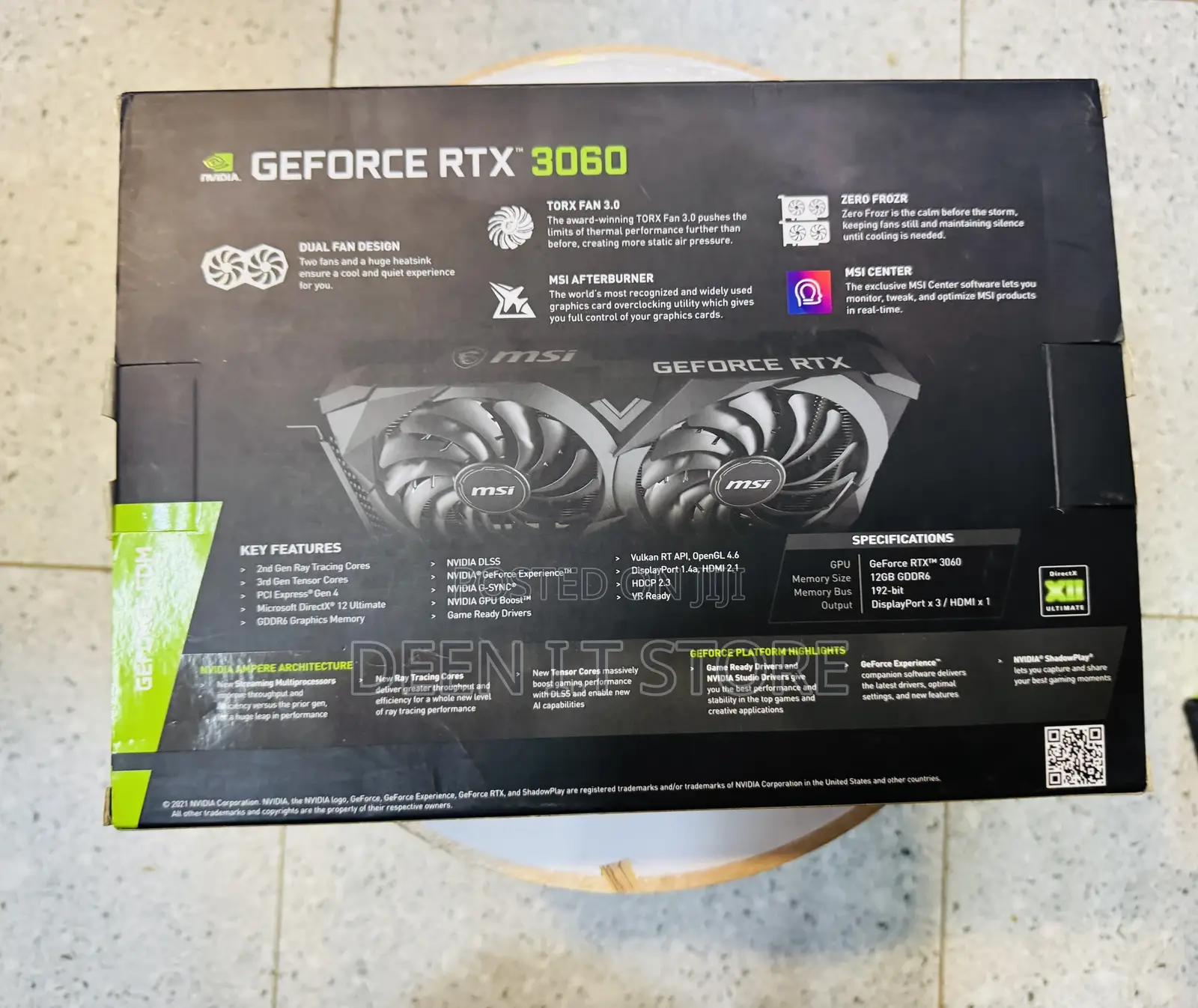Msi Gaming Geforce RTX 306015 GBPS Gdrr6 192-Bit -12gb