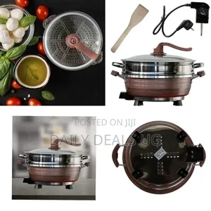 Versatile Electric Multi-Cooker and Steamer Set - Multicolor