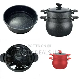 Two-tier Non-stick Steamer And Cooking Pot Set - Multicolor