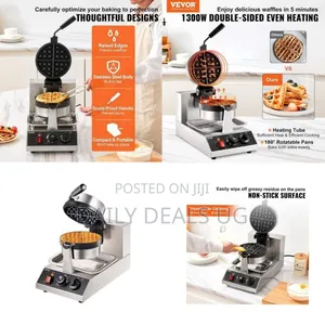 Heavy-Duty Single Round Waffle Maker (Commercial Grade) - Multicolor