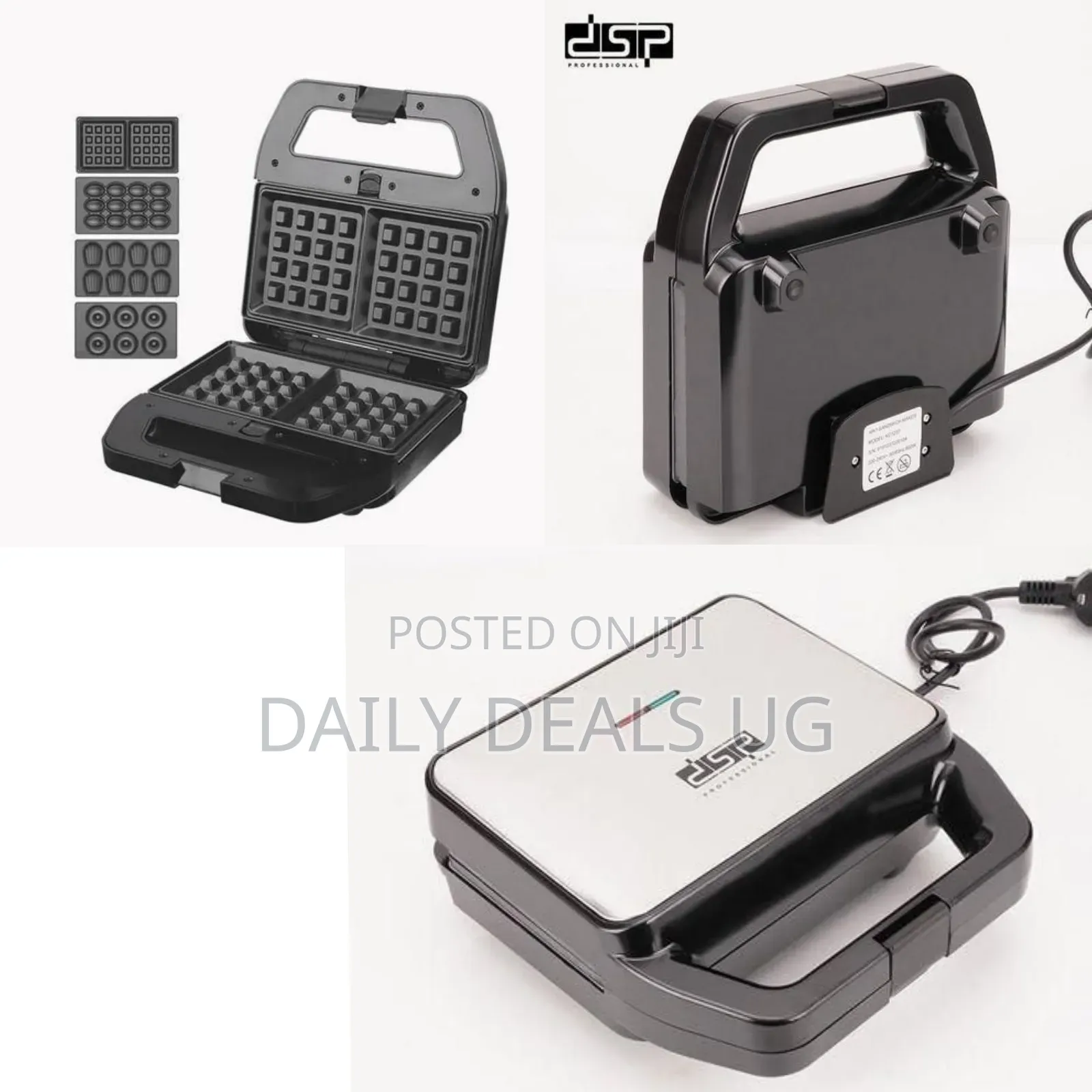 DSP Multi-Functional Waffle Maker With Interchangeable Plates