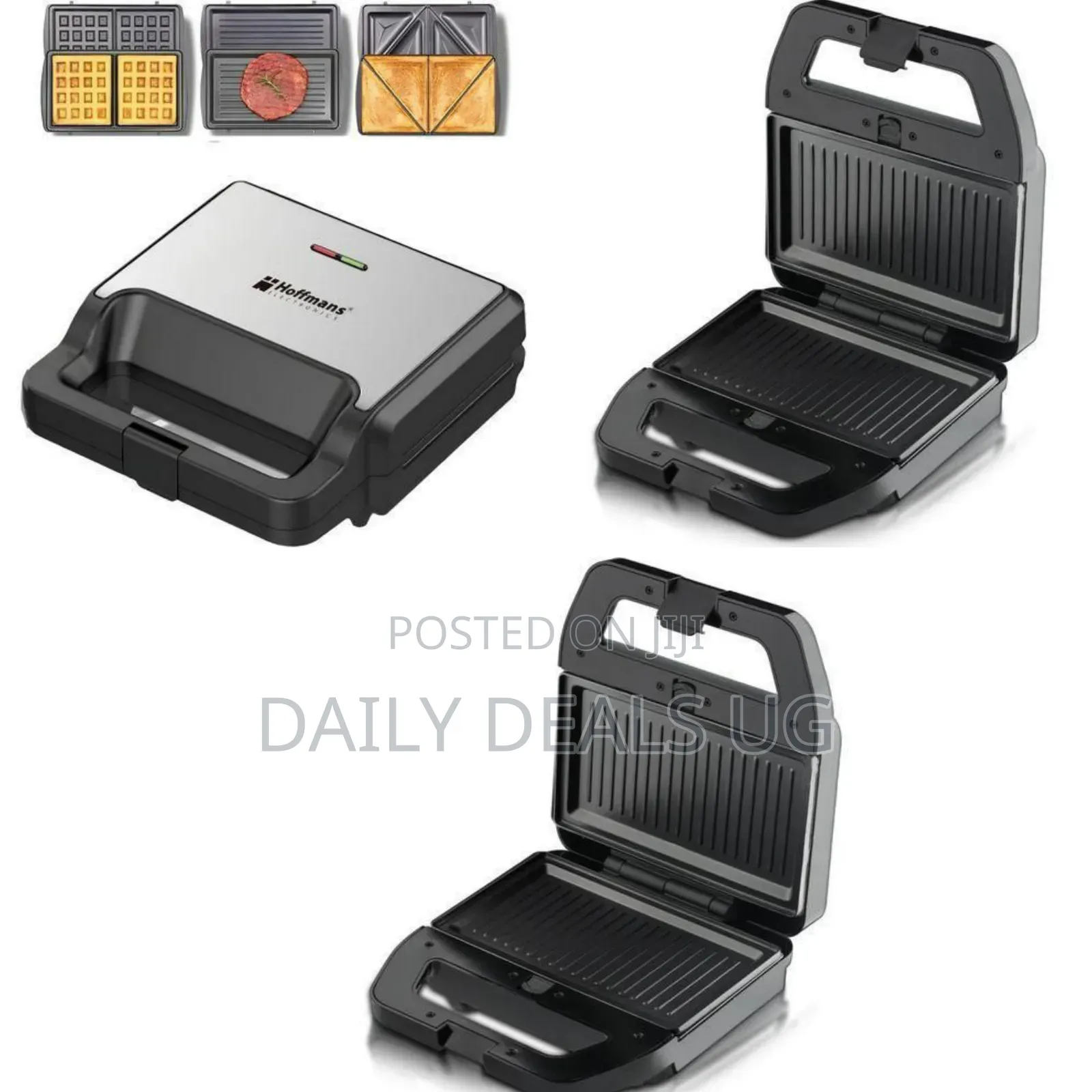 Hoffmans Multi-Functional 3-in-1 Electric Sandwich Maker - Multicolor