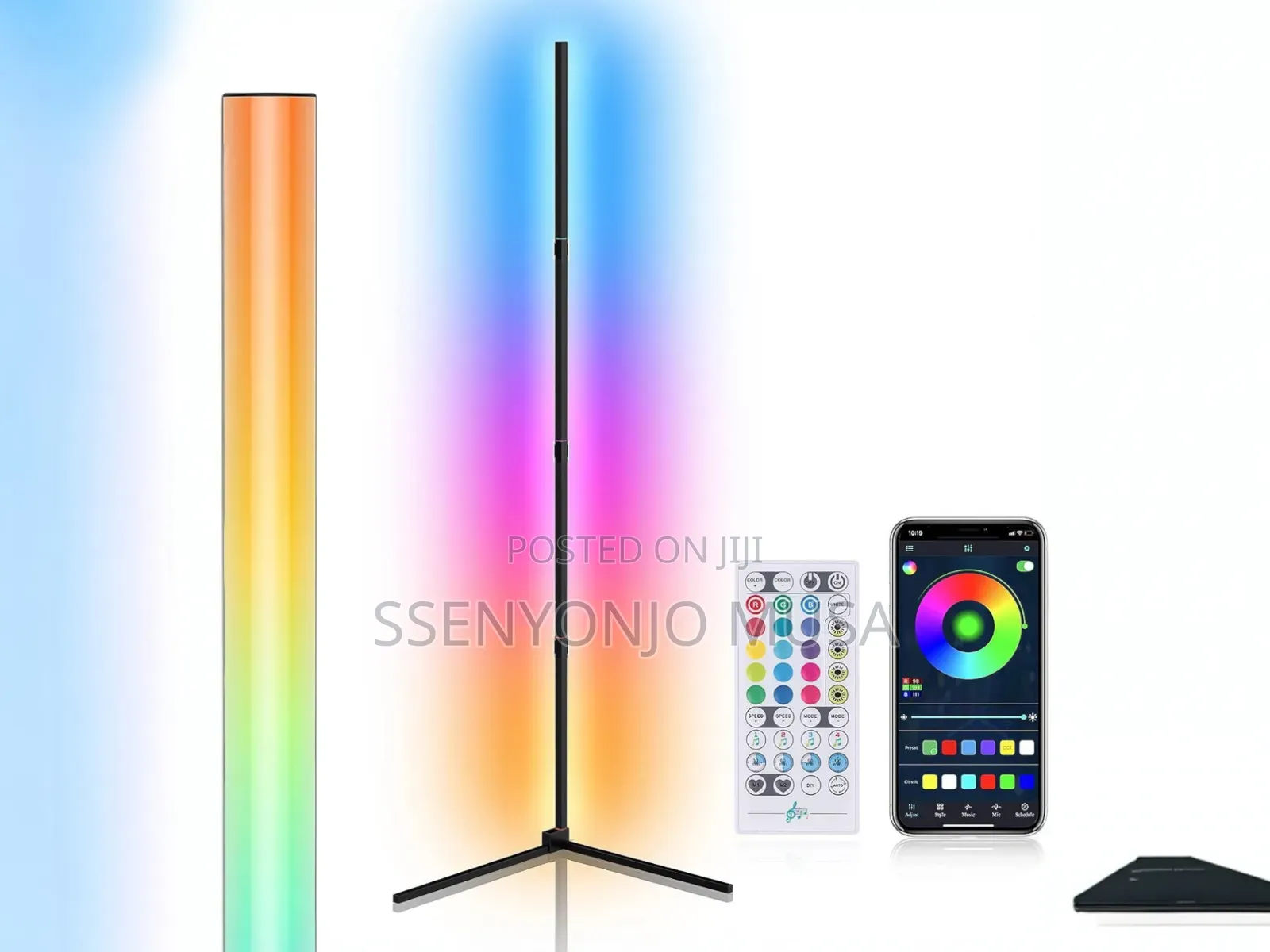 RGB Led Corner Floor Lamp – Dimmable Color Changing Ambient Light