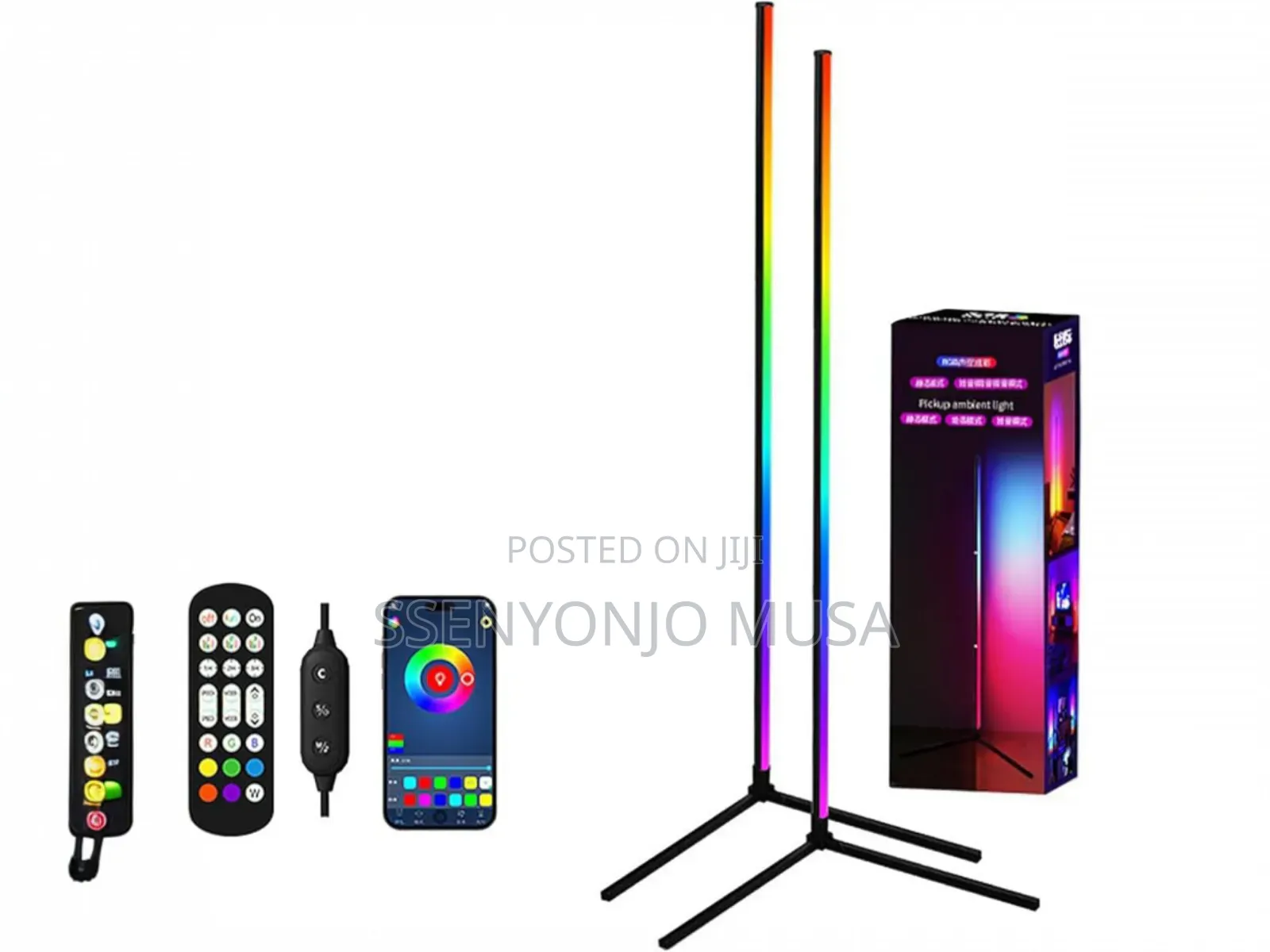 RGB Led Corner Floor Lamp – Dimmable Color Changing Ambient Light
