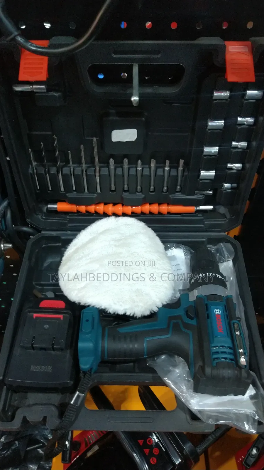 Bosch 48v Cordless Drill With 2 Battery Bits, Accessories