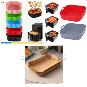 Square Reusable Silicone Air Fryer Liners / Baskets - Essential