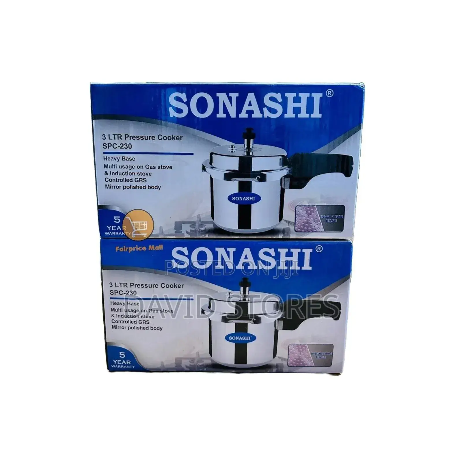 Sonashi Spc-230 3l Pressure Cooker – Heavy Base, Safe Fast Cooking