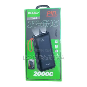 Punex Jy-606 20000mah Power Bank - With Dual Flood Lights