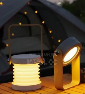 Convertible Portable Led Lamp And Lantern With Wood Handle