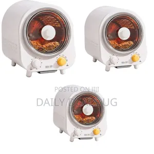 Modern Compact Rotating Air Fryer and Rotisserie Oven - Multicolor
