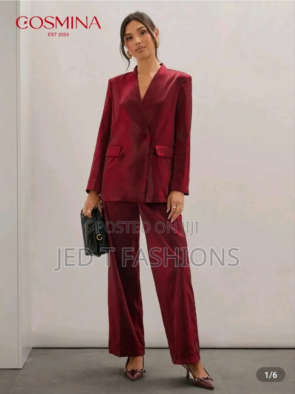 Easelle 3pcs/Set Love Print Striped Suit Jacket, Vest and Pants
