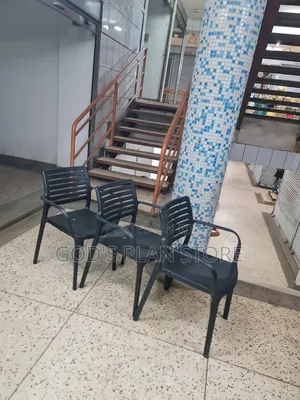 Lisbon Black Outdoor Stackable Plastic Chairs Plastic Chairs