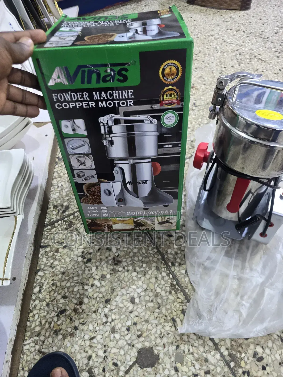 Avinas 400g Copper Motor  Powder Grinder Machine